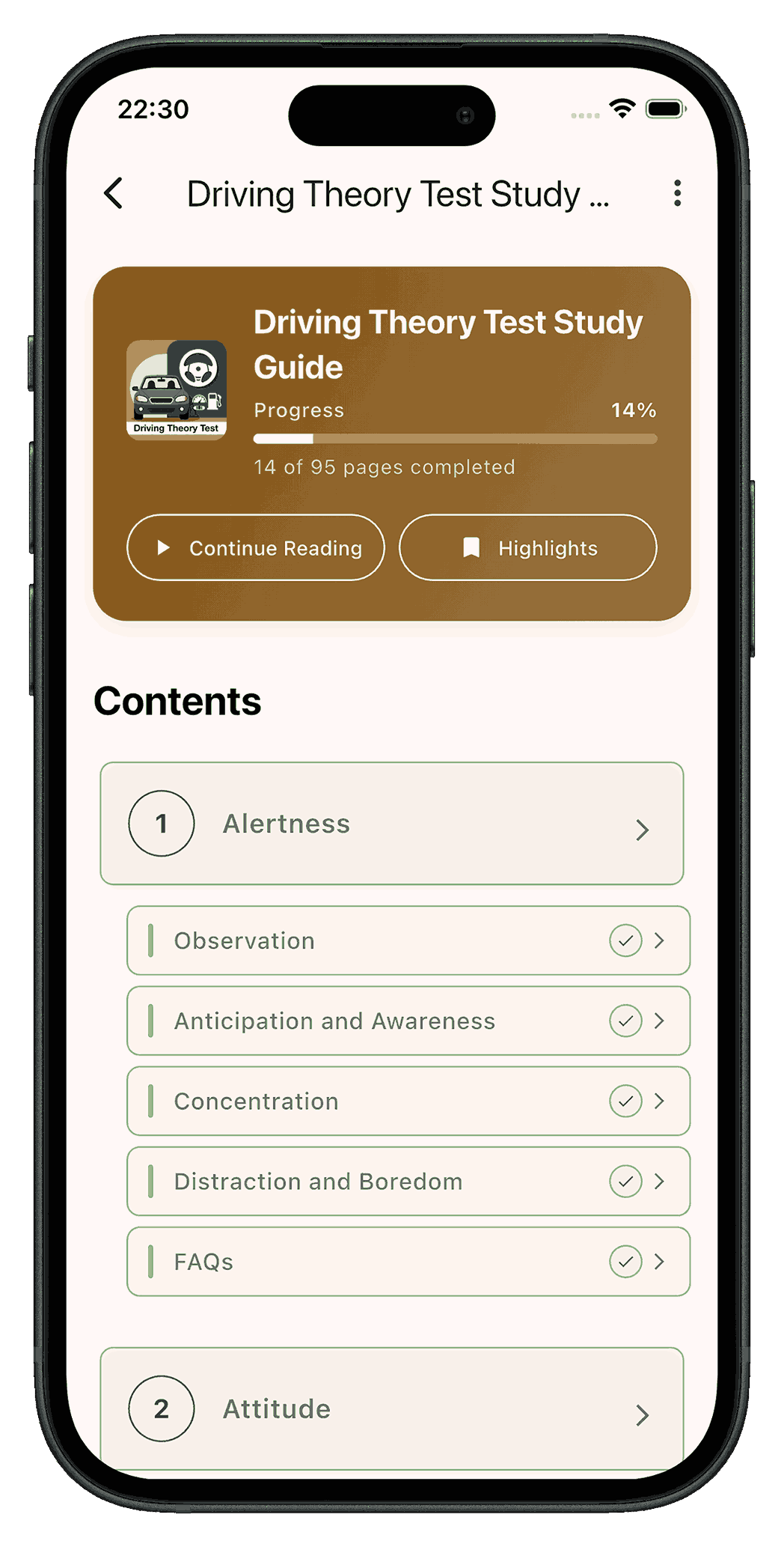Highway Code Content